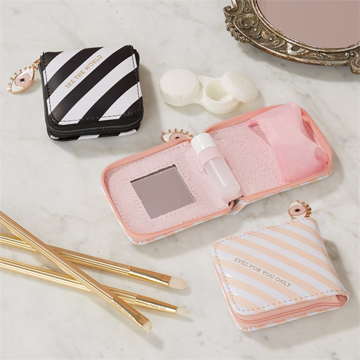 Contact Lenses Kit with Eye Charm in Zippered Case Mulberry Manor